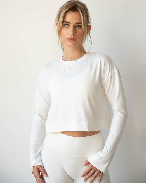 Go With The Flow Crop Long Sleeve